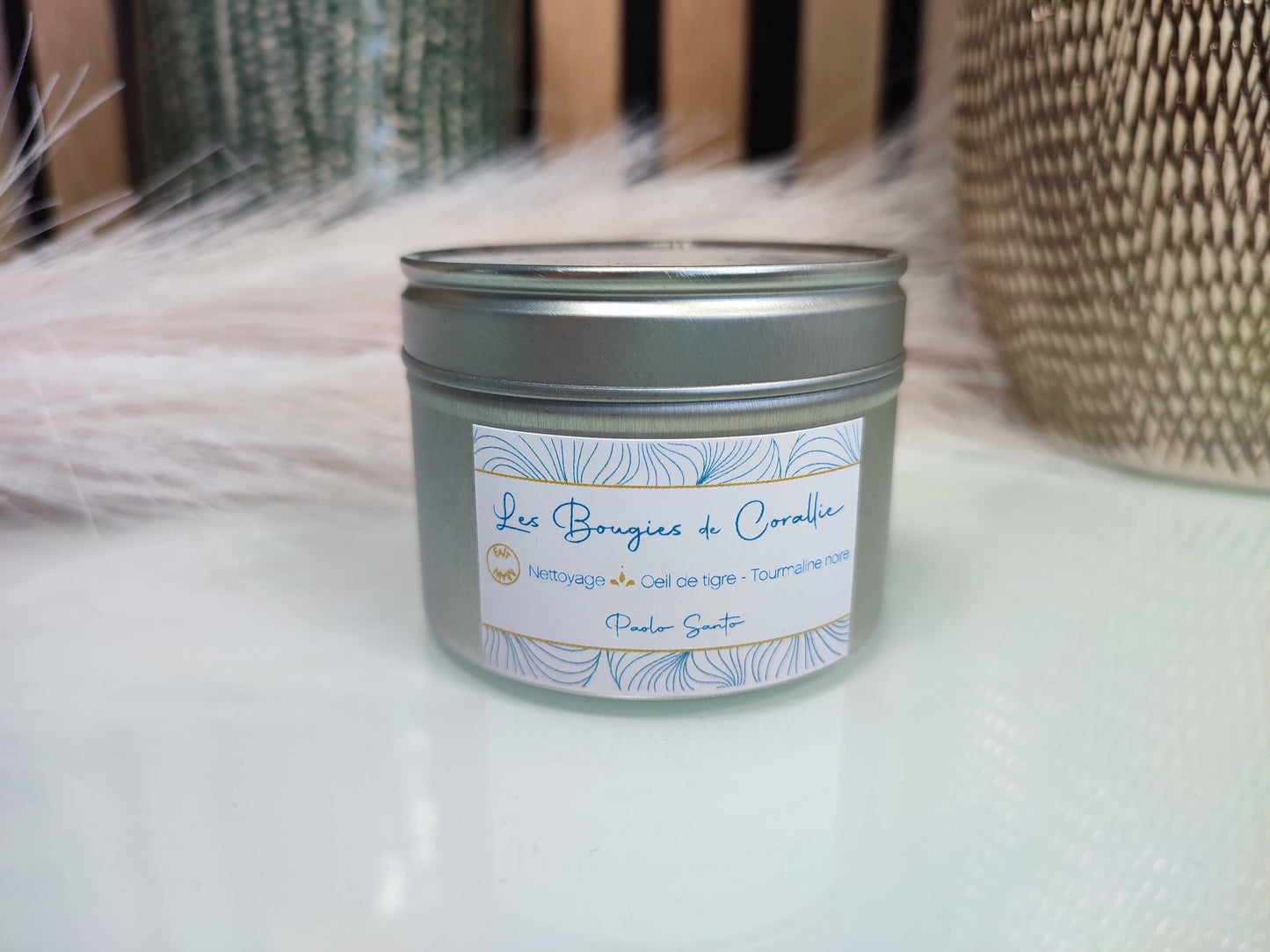Bougie parfumée Nettoyage avec pierres naturelles