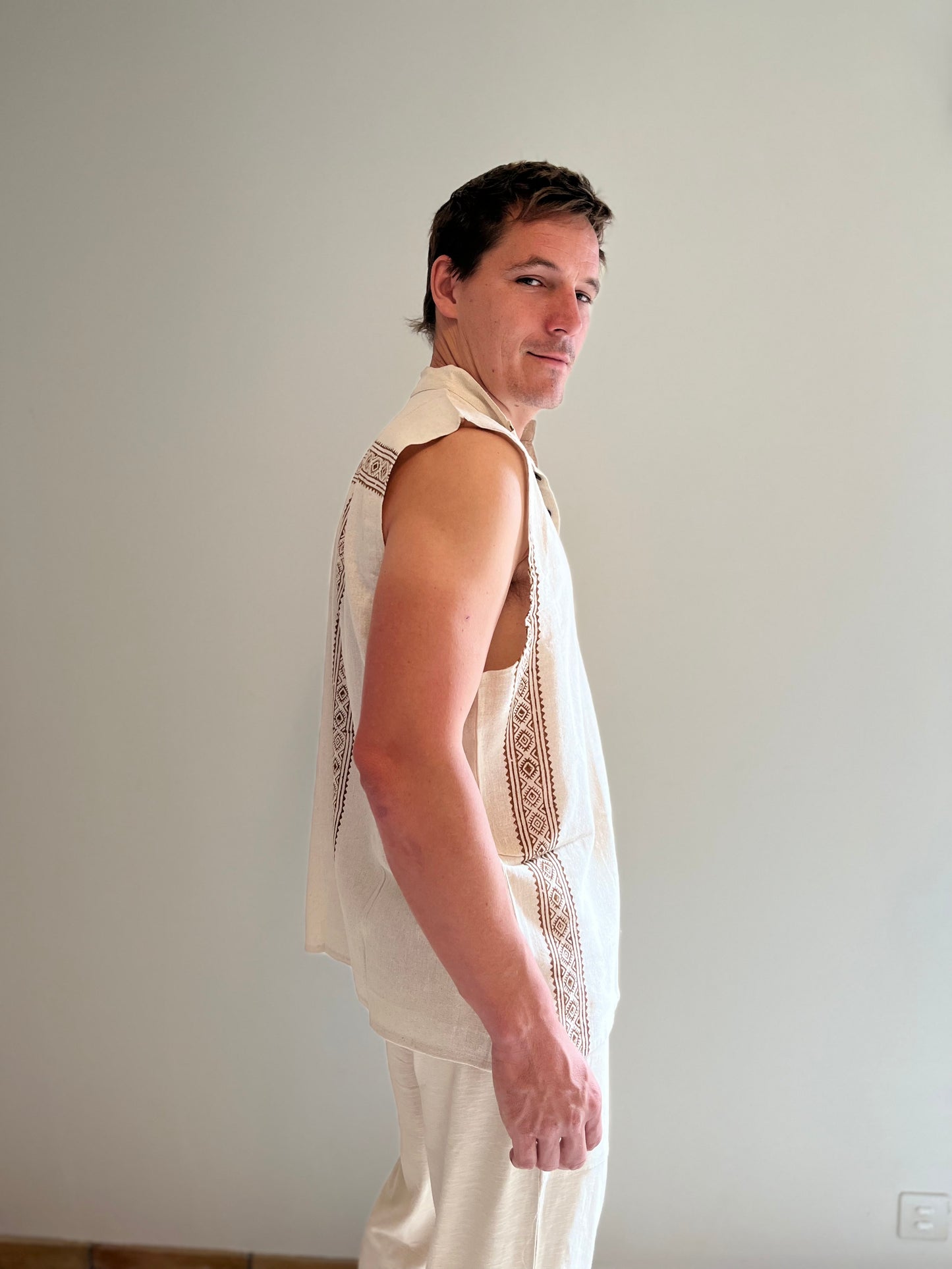 Ärmelloses Tunika-Shirt für Herren – Seamoon
