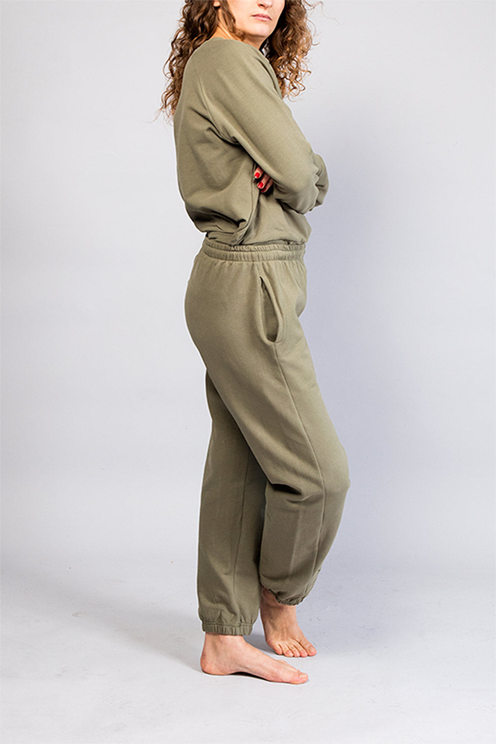 Pantalon molleton khaki