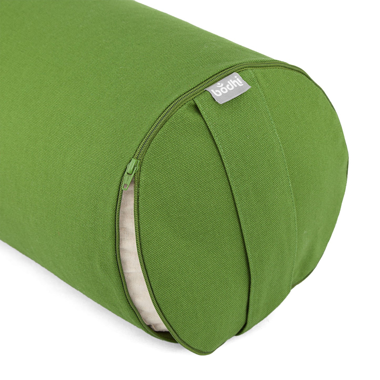 Olive green round spelled bolster