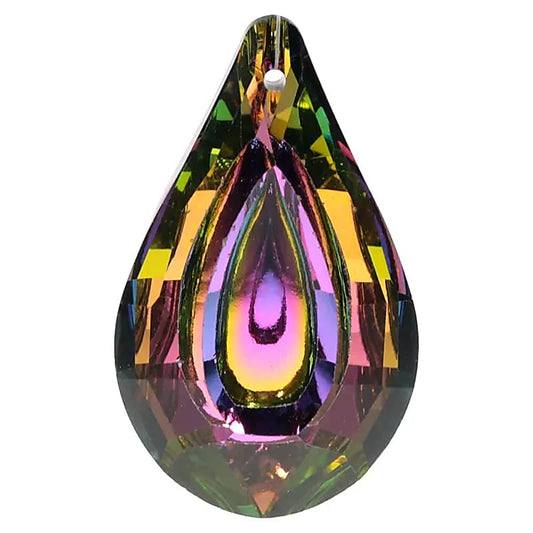 Kristall-Regenbogen-Tropfenspiegel aus Glas, 3,2 x 5 cm