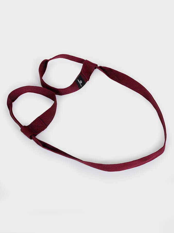 Sangle de transport pour tapis bordeaux