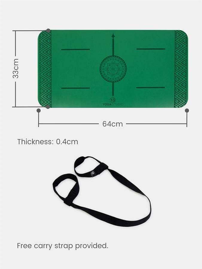 Mini Tapis de yoga Studio pour genoux: Gris + sangle