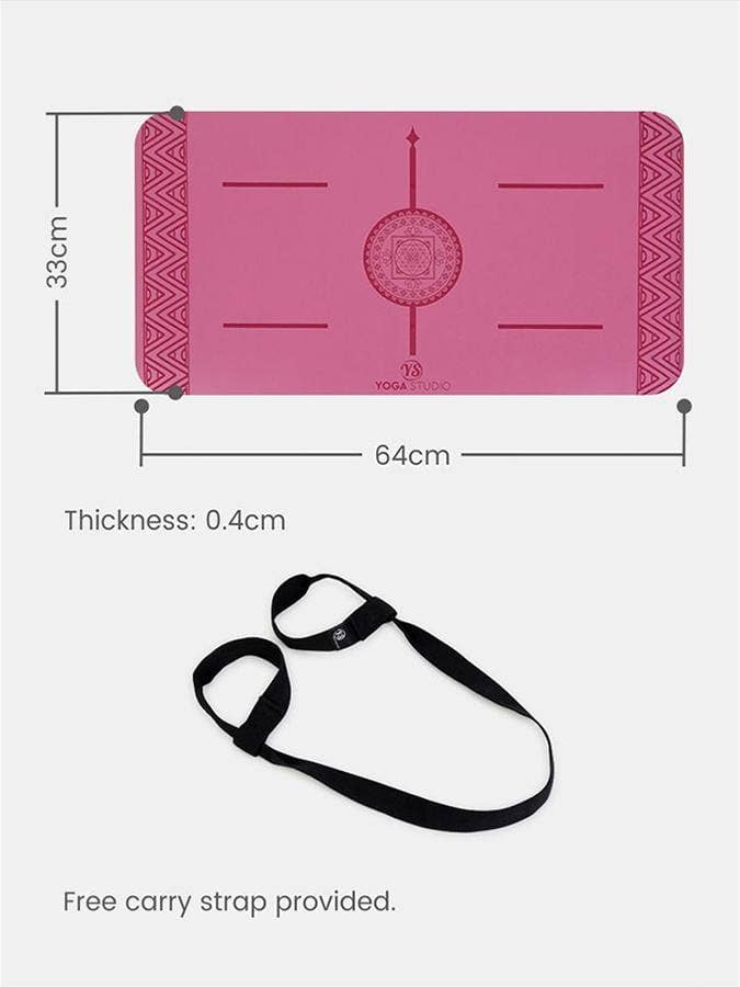 Mini Tapis de yoga Studio pour genoux: Gris + sangle