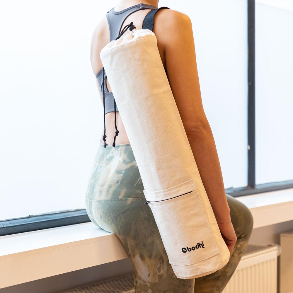 Sac pour tapis de yoga écru en coton – La Boutique du Yoga-Lausanne