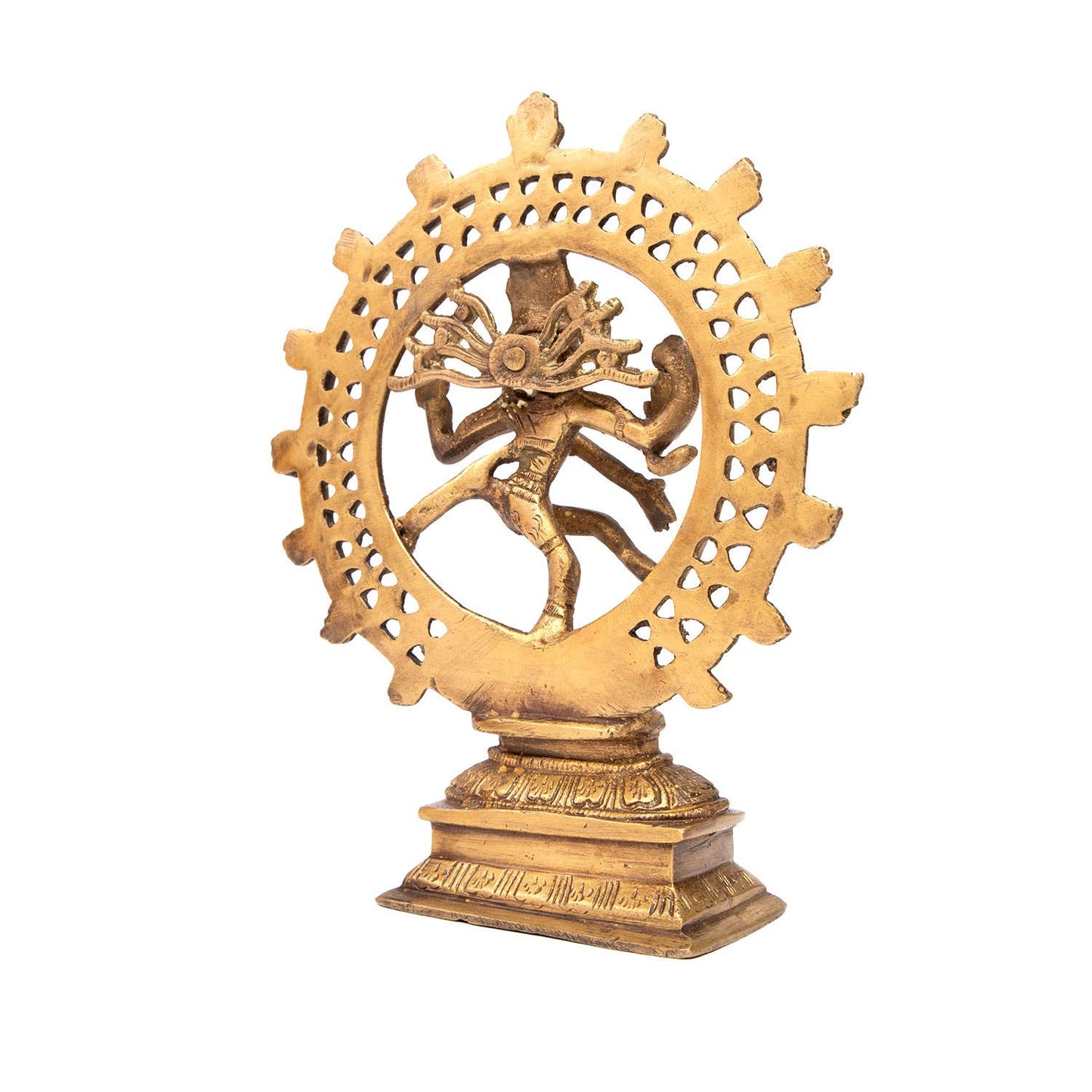 Statue of Nataraj, brass, approx. 20 cm, golden yellow