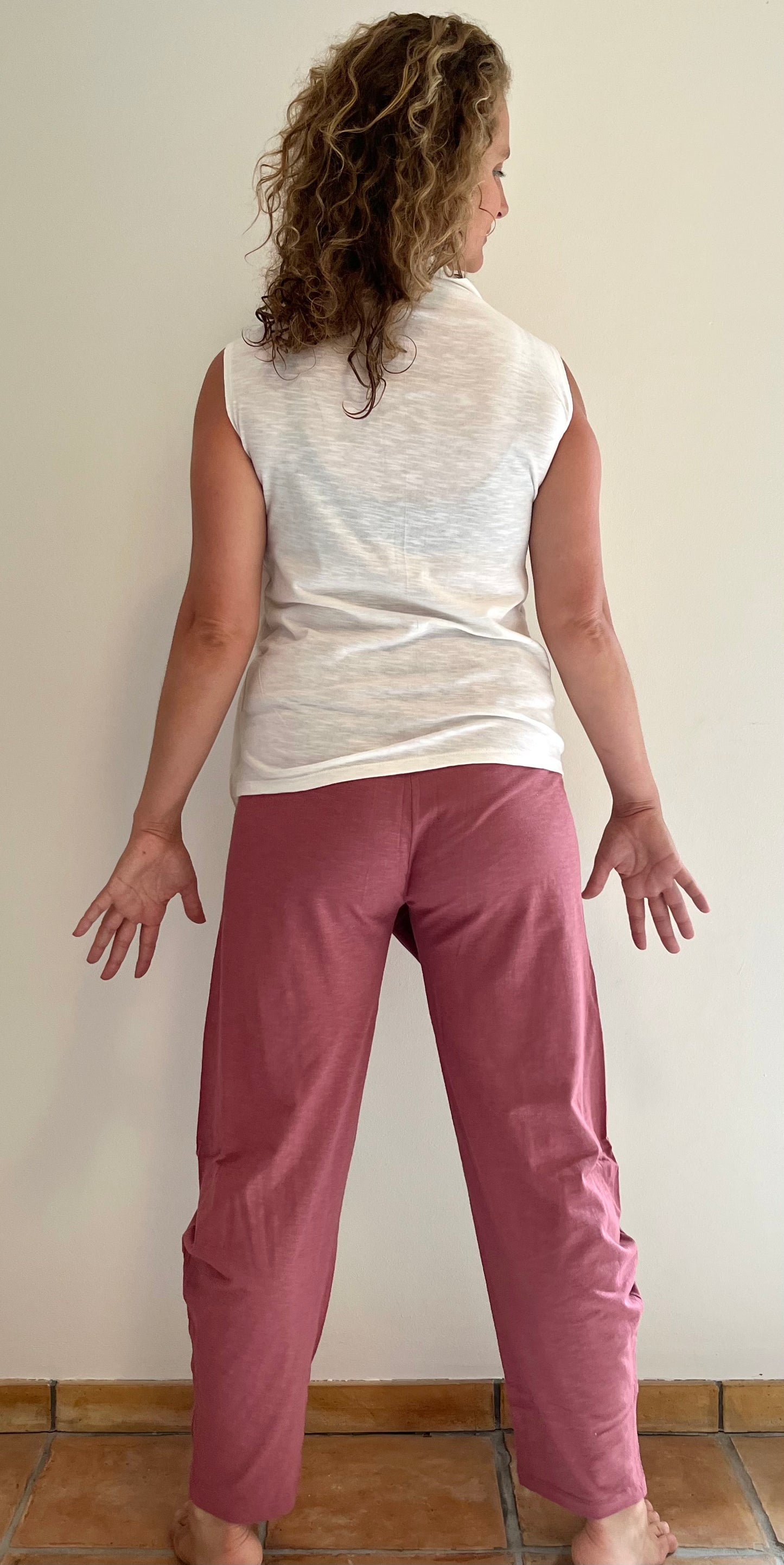 Pantalon Croisé Jersey - rose