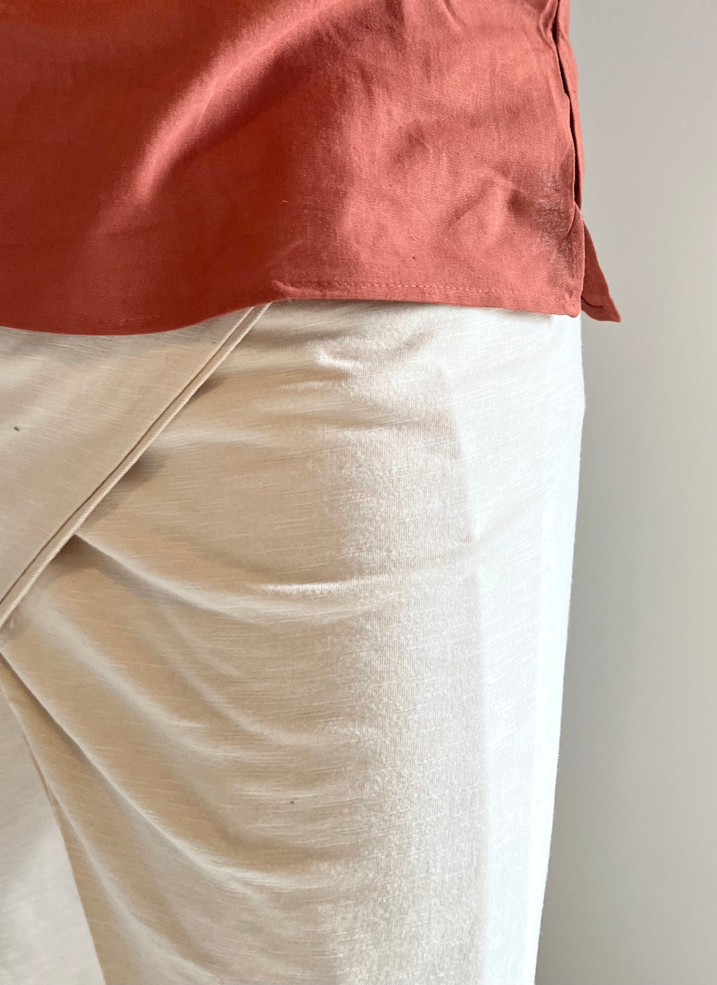 Jersey Crossover Trousers - beige