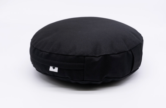 Petit coussin de voyage pour méditation & yoga - extra plat - noir