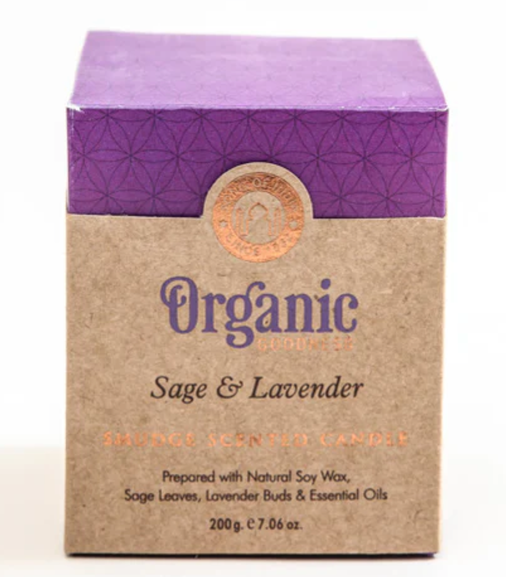 Bougie Parfum Naturel Organic - Verre avec motif fleur de vie