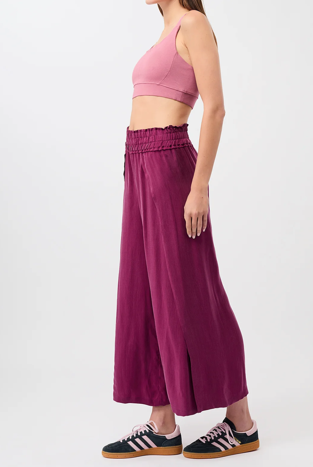 Pantalon Bali - Vegan Silk Cupro - Cherry - Mandala