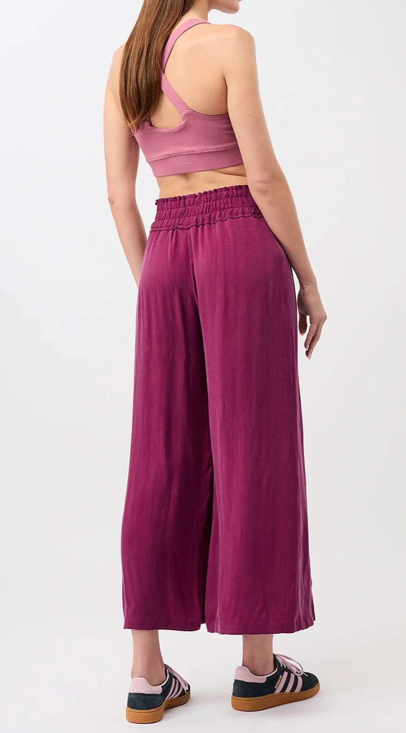 Pantalon Bali - Vegan Silk Cupro - Cherry - Mandala