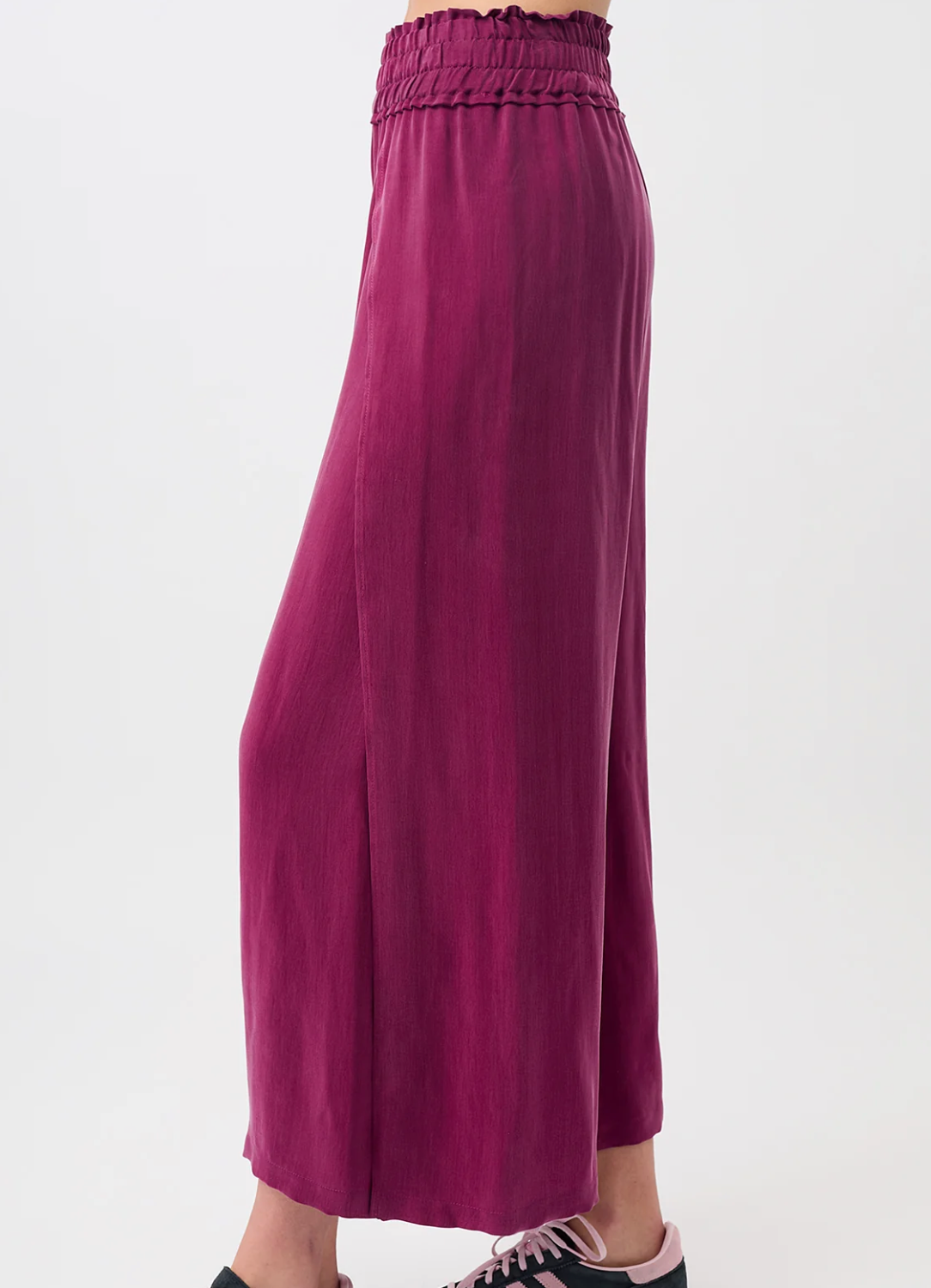 Pantalon Bali - Vegan Silk Cupro - Cherry - Mandala