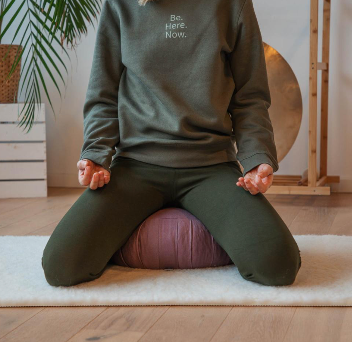 Meditation cushion ZAFU ECO olive green