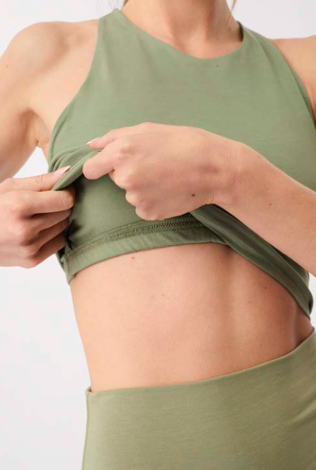 Brassière Cross Top Bras - Mossy