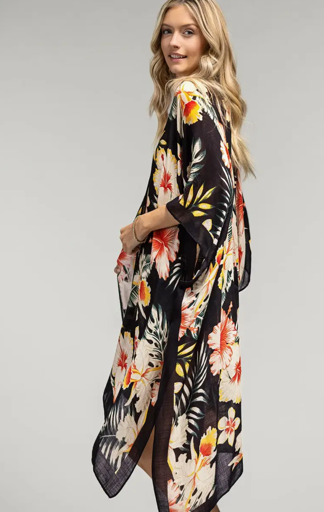 Mizar Kimono Dark purple