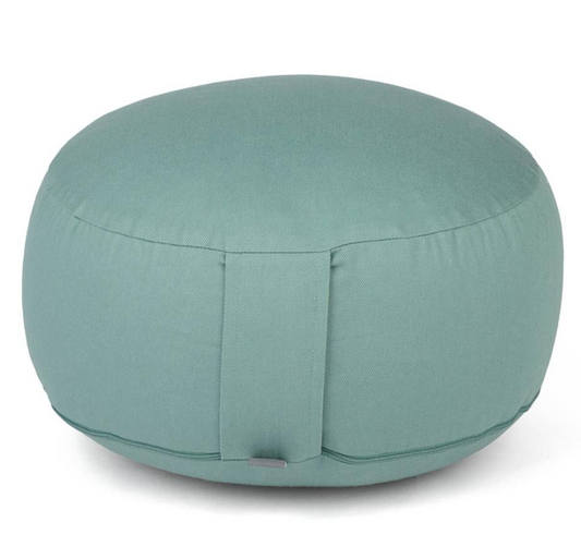 Ecru Indian pattern meditation cushion - spelled