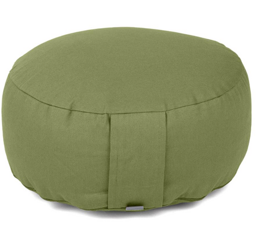 Ecru Indian pattern meditation cushion - spelled