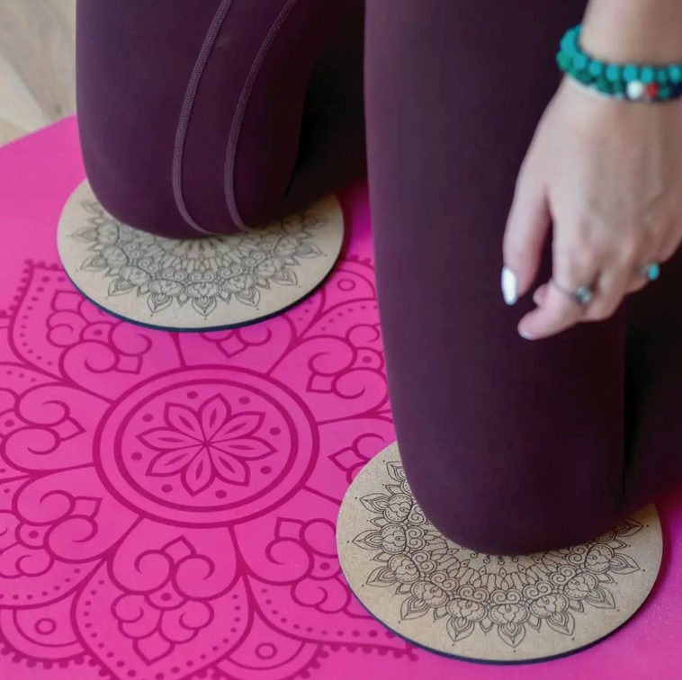 Knee Yoga Pad - Ensemble de genouillères - Caoutchouc naturel et liège