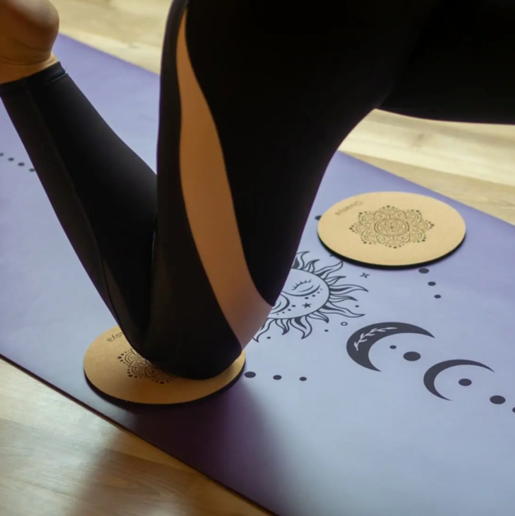 Knee Yoga Pad - Ensemble de genouillères - Caoutchouc naturel et liège