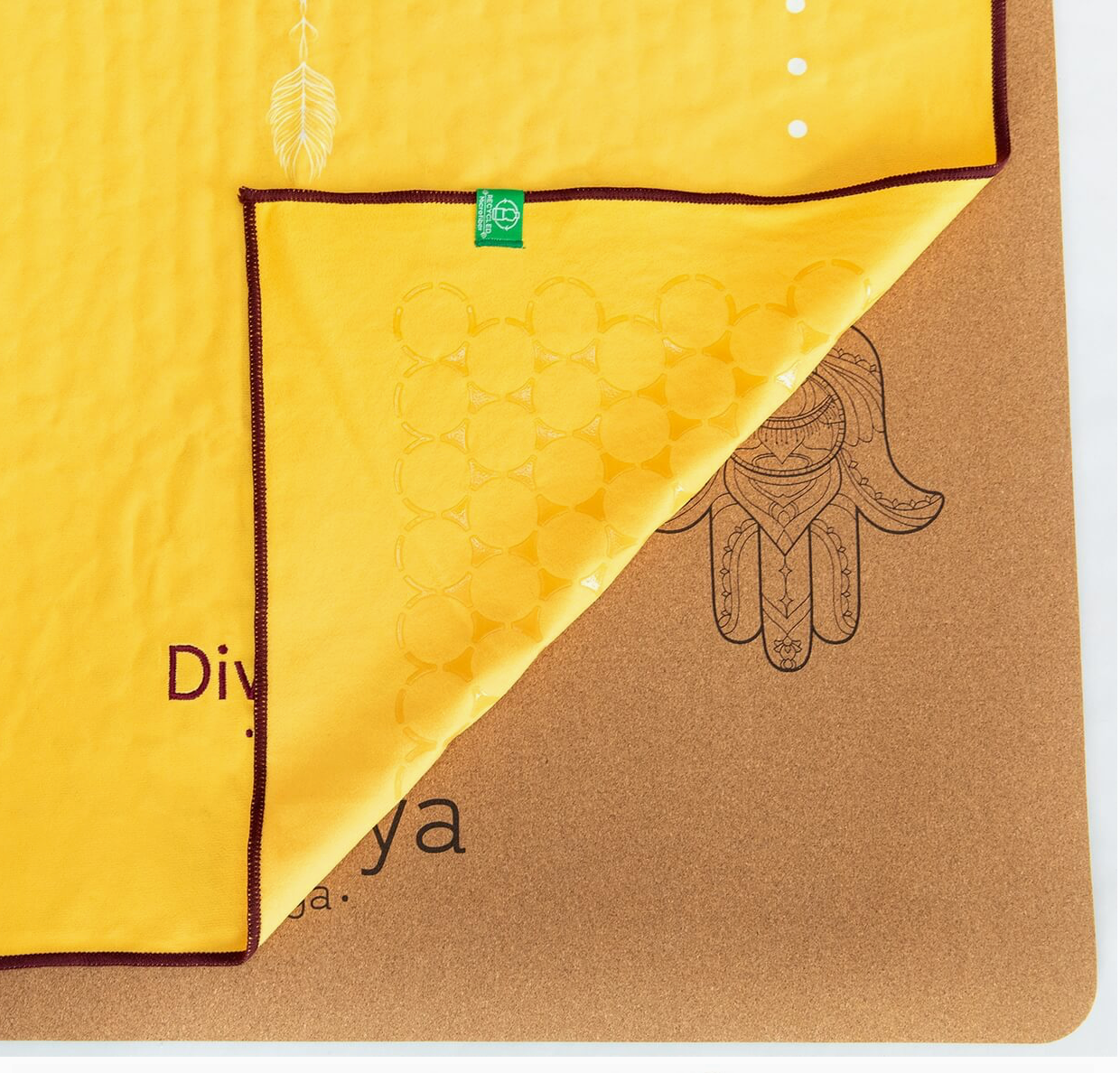 Yoga Towel GRIP - Serviette pour le yoga - voyage - Yellow Bouddha
