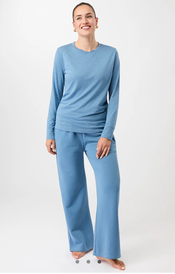 Easy Longsleeve Shirt - Wave Ocean blue