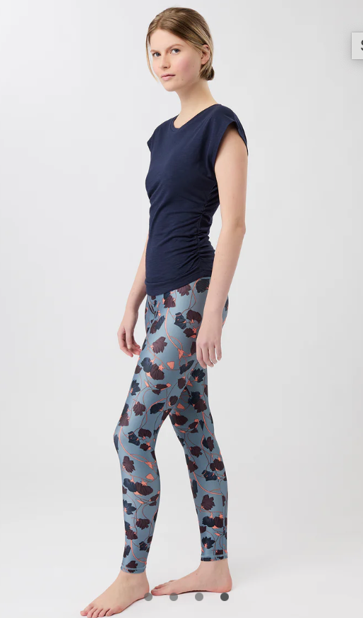Side Ruffled Top - Nightblue Sky- Mandala