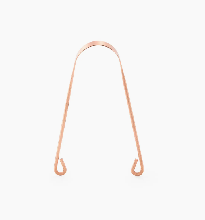 Gratte-langue en cuivre avec pochette