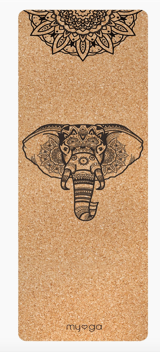 "Neutral" cork and rubber yoga mat