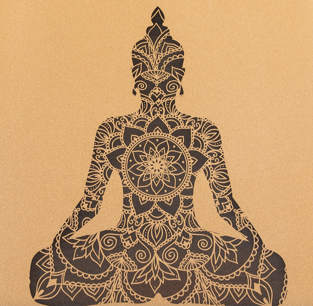 "Neutral" cork and rubber yoga mat