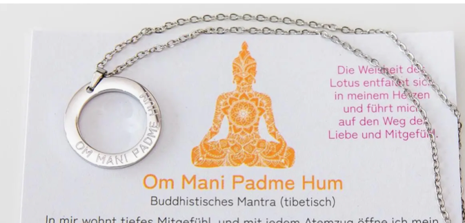 Collier Mantra "Om Mani Padme OM"