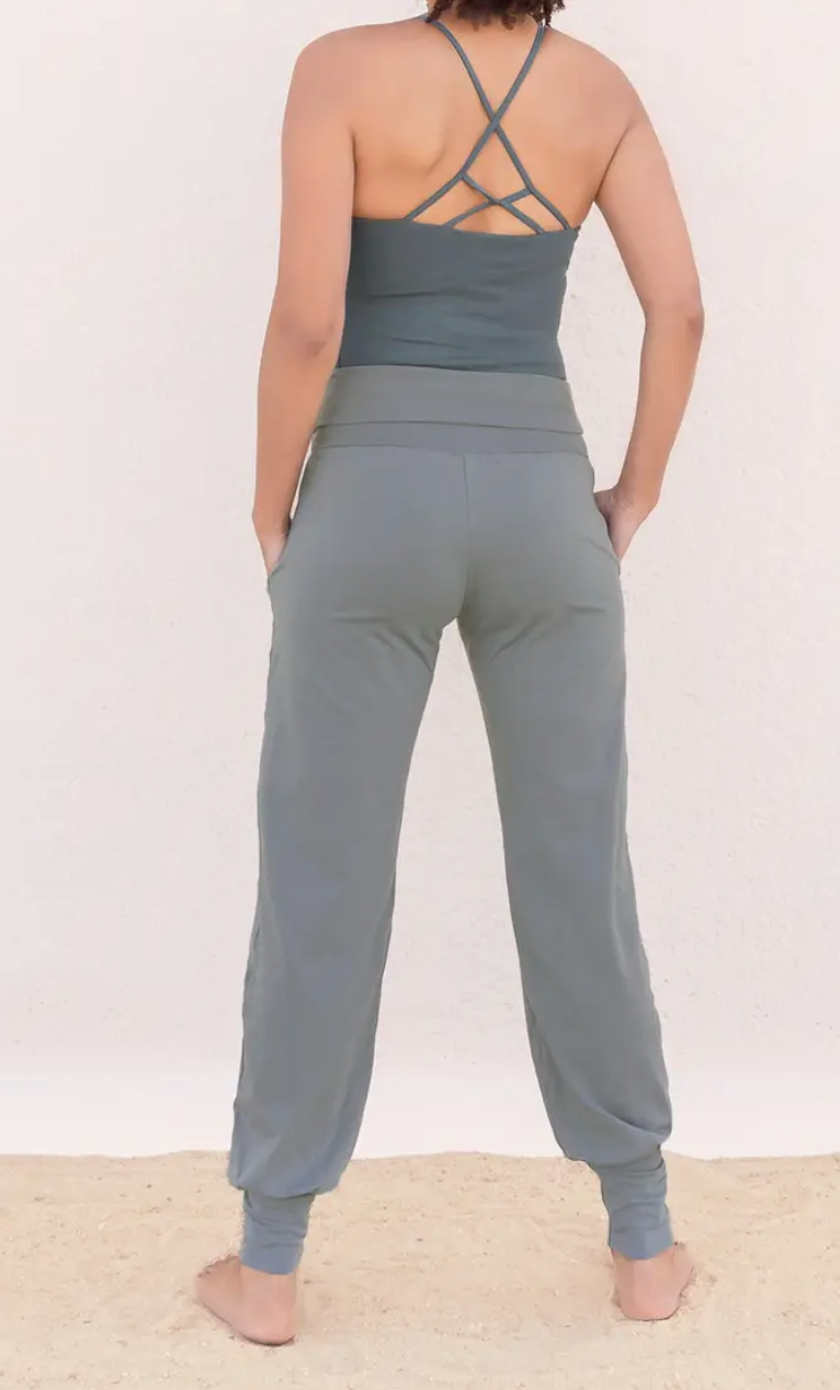 Joyce pants in organic cotton - forest green