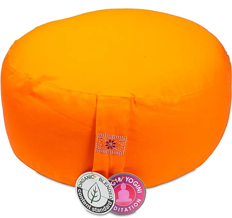 Coussin de méditation orange coton BIO