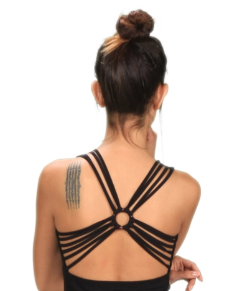 Brassière Shanti avec dos croisé - noir