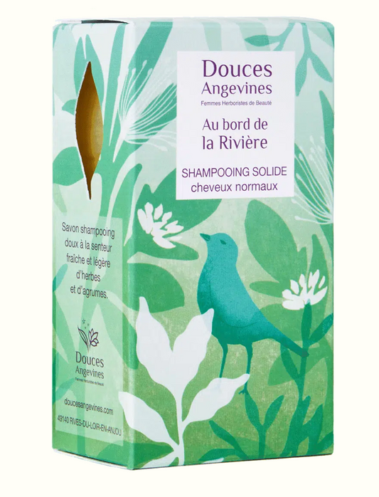 Savon shampooing solide doux aux huiles essentielles -Au bord de la Rivière  - 100 g. - Vegan