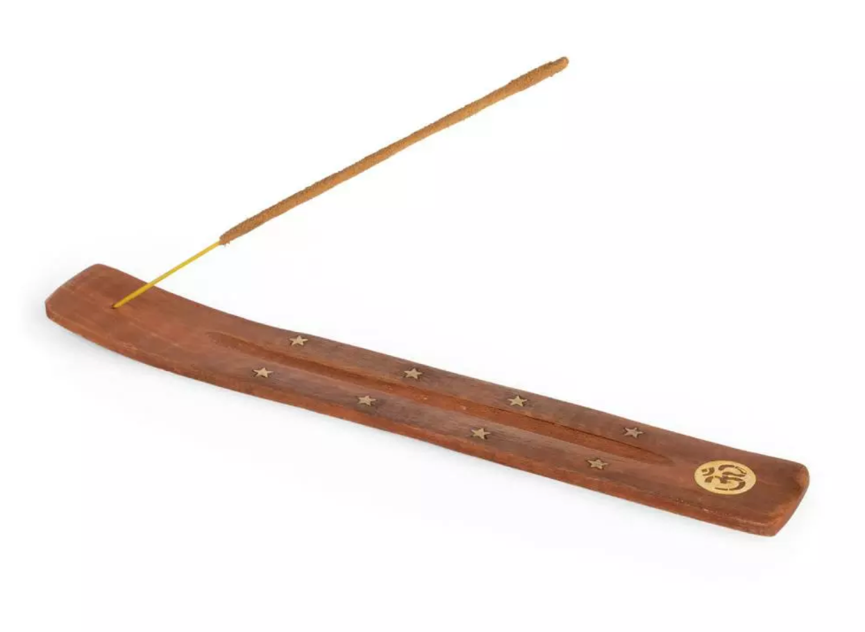 Flower pattern soapstone incense holder