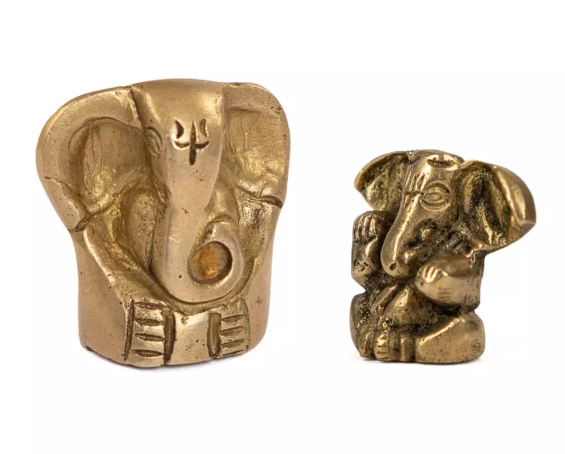 Brass Ganesh statuette - 7cm