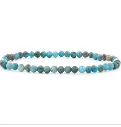 4 mm facettiertes grünes Apatit-Armband