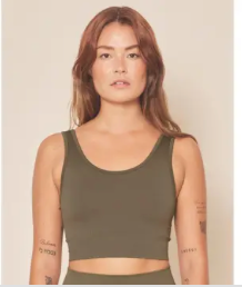 LONI Vetiver cotton bra