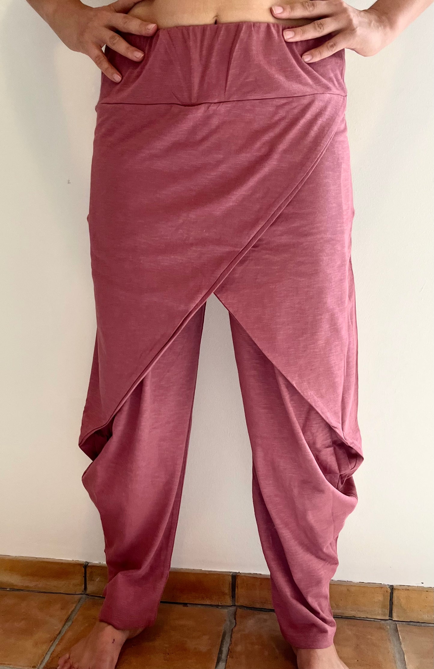 Pantalon Croisé Jersey - rose
