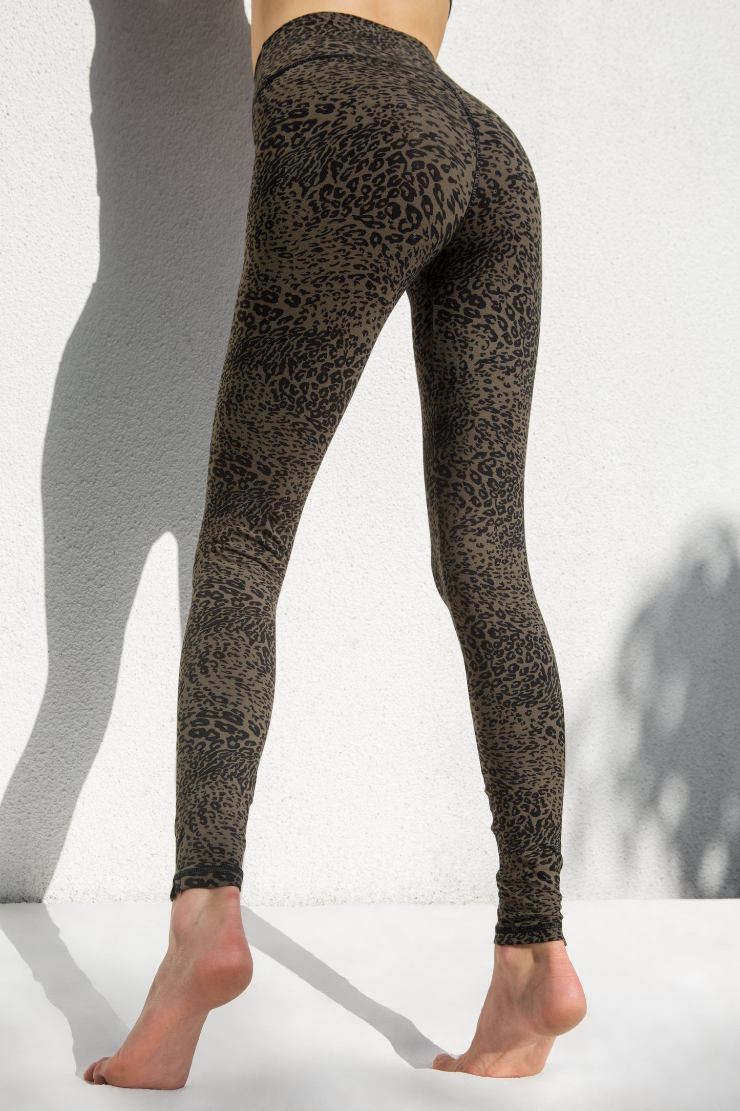 Legging taille super haute - Olive Leopard