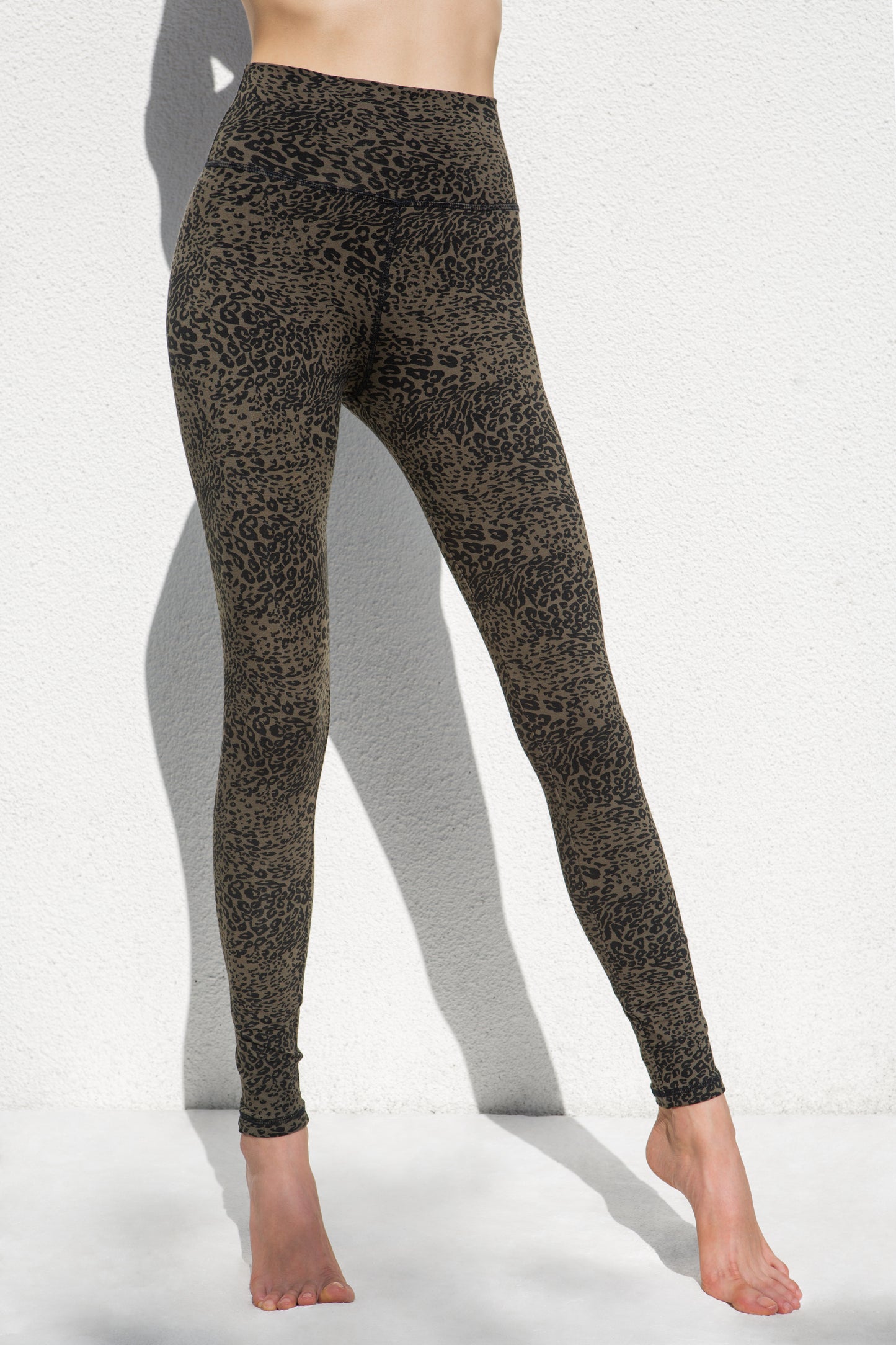 Legging taille super haute - Olive Leopard