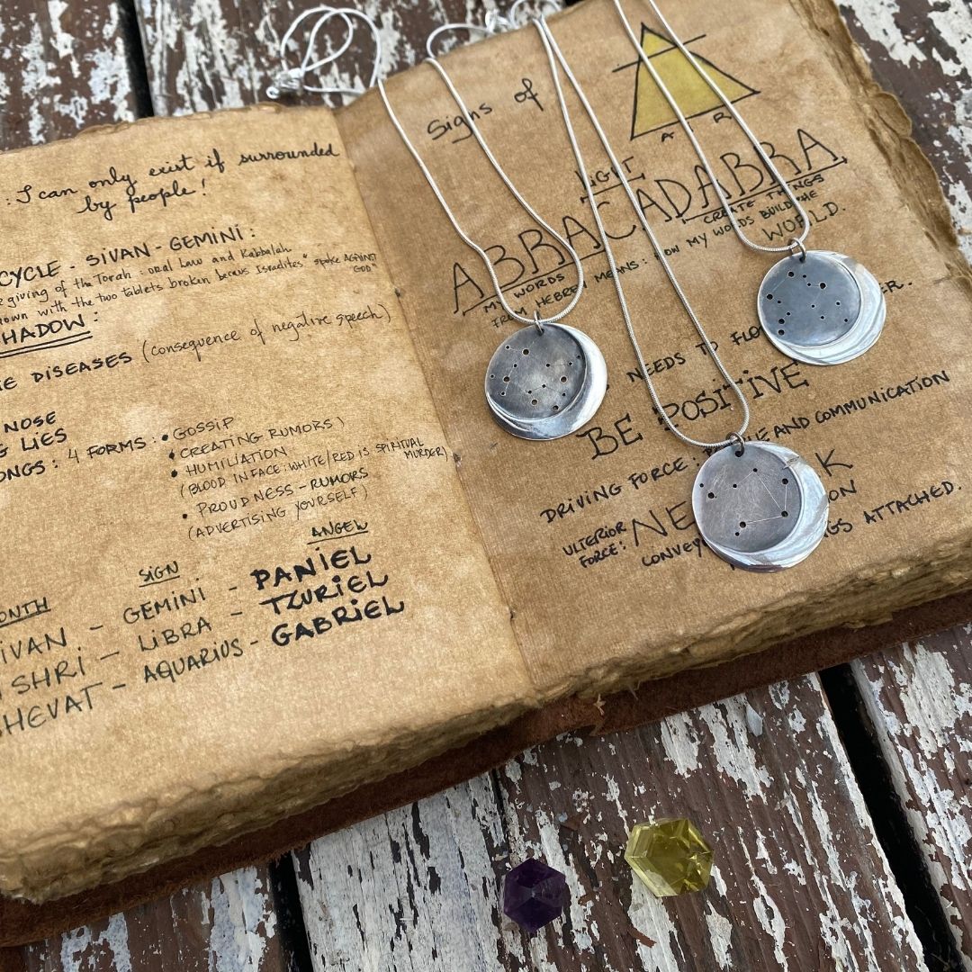 925 Silver Zodiac Constellation Necklace - Libra