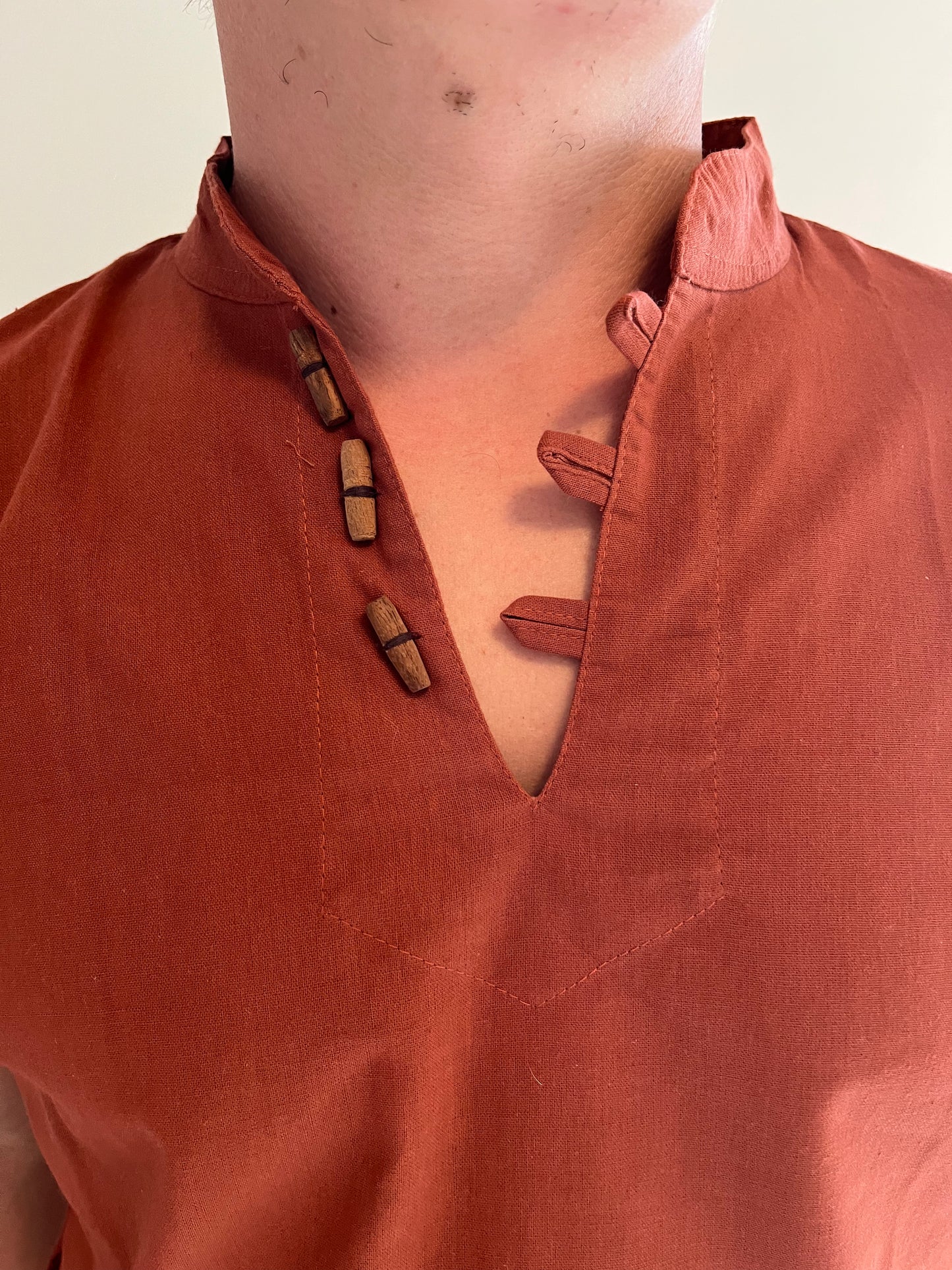 Chemise pour homme avec manches courtes - rouille