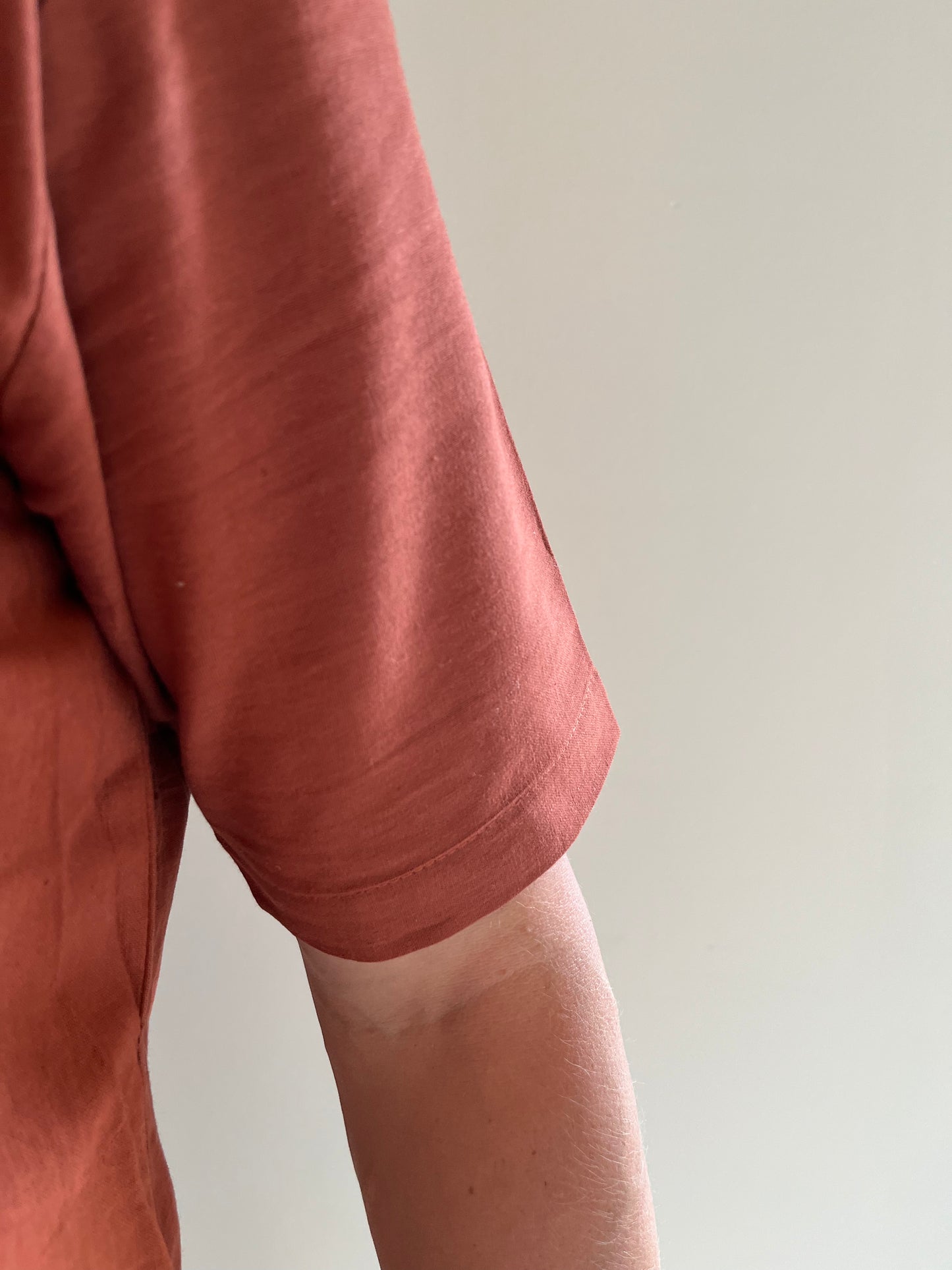 Chemise pour homme avec manches courtes - rouille