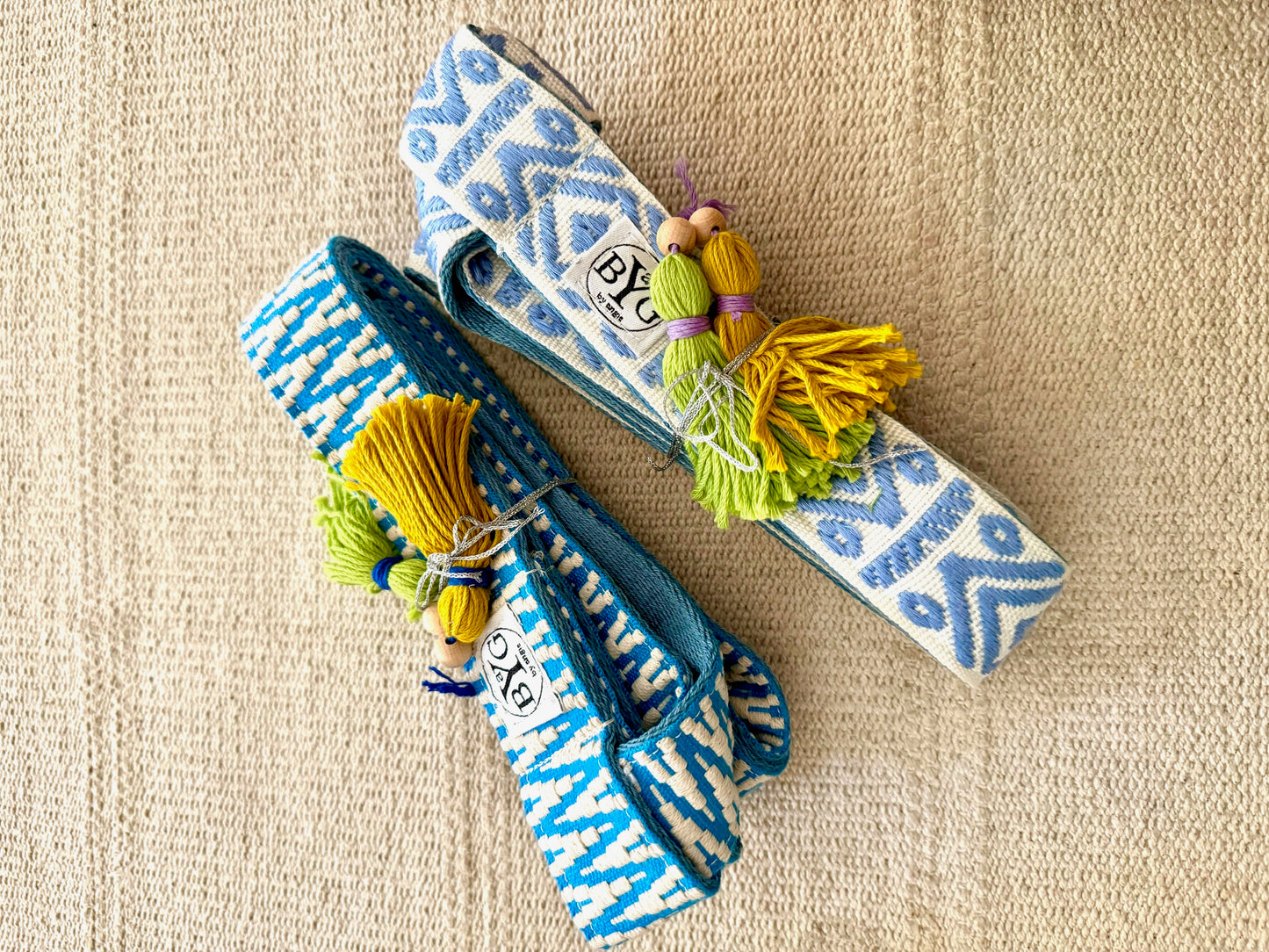 Sangle de transport pour tapis brodé - Luxury Zic-Zac - Bleu turquoise
