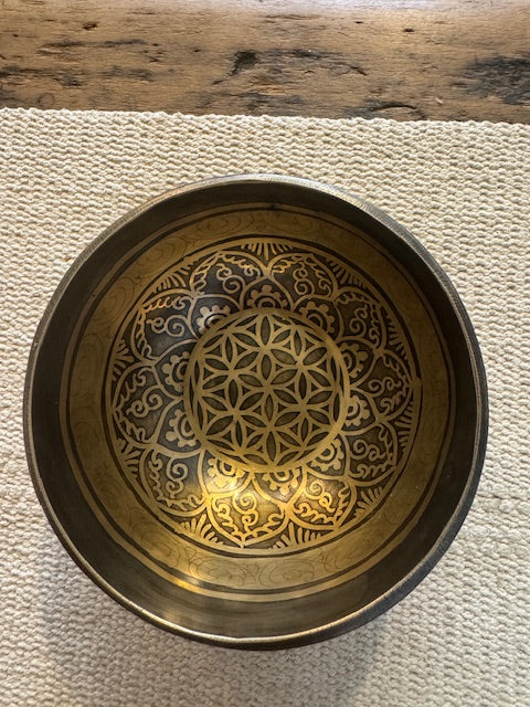 Tibetische Klangschale, Durchmesser ca. 15 cm