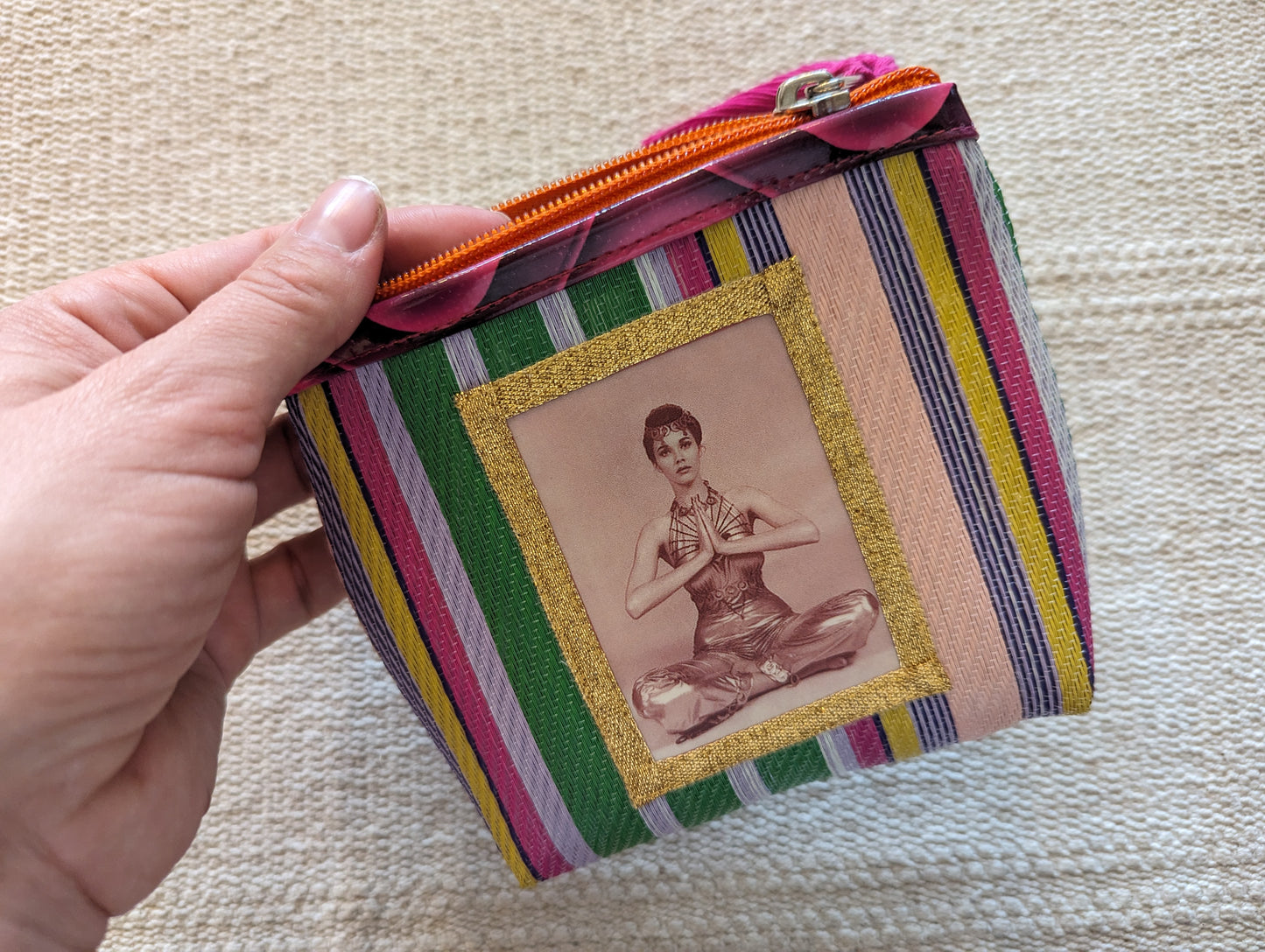 Tasche für Yogamatte handmade in Germany - senfgelb