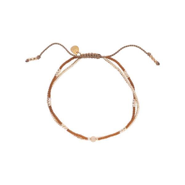 Bracelet Willing doré avec pierre de citrine