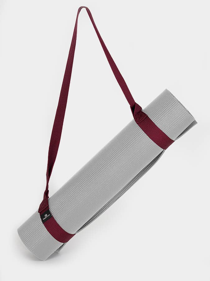 Sangle de transport pour tapis bordeaux